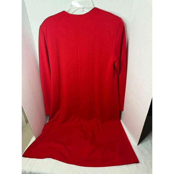 Browstone Studio Red Double Breasted Button Front Dress Size 10 USA Made 80s - Picture 2 of 4